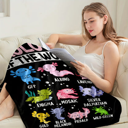 Black Cartoon Jellyfish Flannel Throw - Whimsical Deep Sea Creatures, Soft & Lightweight All-Season, Digital Art Print for Home, Dorm & Festival Gear