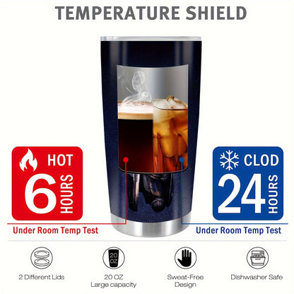 Knight & Cross Tumbler - 20oz Armor Strong Stainless Steel Insulated Cup, Adventure-Ready for Hot & Cold Drinks | Durable Outdoor & Travel Companion