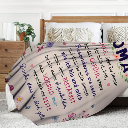 Love You Grandma - Cozy Flannel Sofa Blanket | The Perfect Heartfelt Gift for Her Birthday, Anniversary & Everyday Comfort