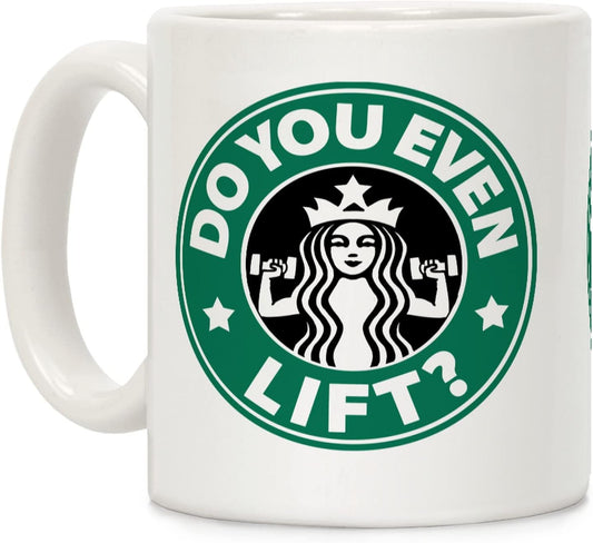 11oz Funny Gym Gift Mug - "Do You Even Lift?" Double-Sided Print, Ceramic Cup for Workout Humor