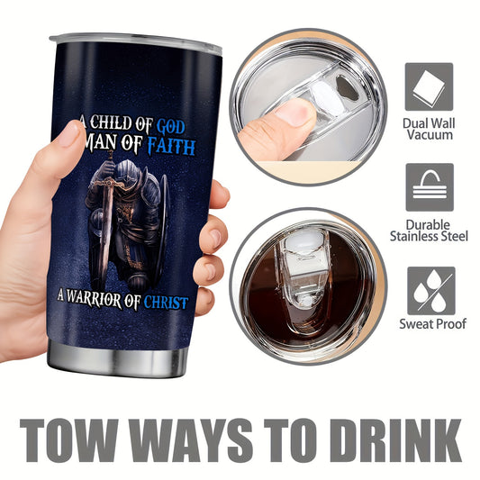 Knight & Cross Tumbler - 20oz Armor Strong Stainless Steel Insulated Cup, Adventure-Ready for Hot & Cold Drinks | Durable Outdoor & Travel Companion