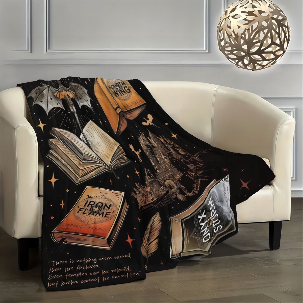 Fantasy Literature Flannel Blanket - Ultra-Soft & Skin-Friendly, All-Season Cozy Throw Blankets, Perfect Gift for Book Lovers