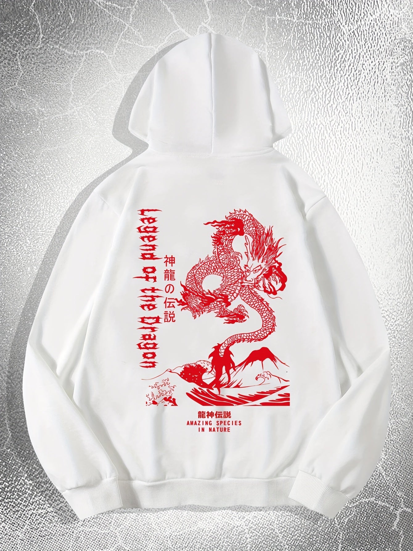 Bestseller Dragon Hoodie for Men - Power Symbol Print with Kangaroo Pocket, Fall & Winter Essential | Adjustable Drawstring, Cult Favorite Streetwear