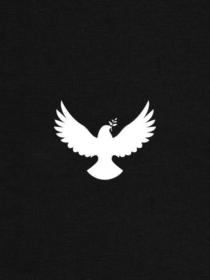 Peace Dove & Olive Branch T-Shirt for Men - Symbolic Graphic Tee Shirts Top in Soft Breathable Fabric