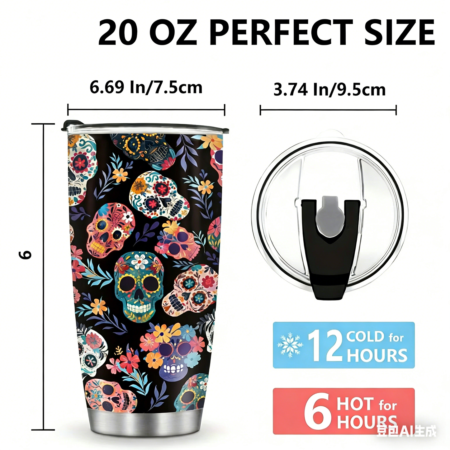 Viking Gift Mug for Men - 20oz Insulated Stainless Steel Tumbler, Best Birthday & Christmas Gift for Husband, Dad, Boyfriend - Keeps Drinks Hot/Cold, Father’s Day Present Idea