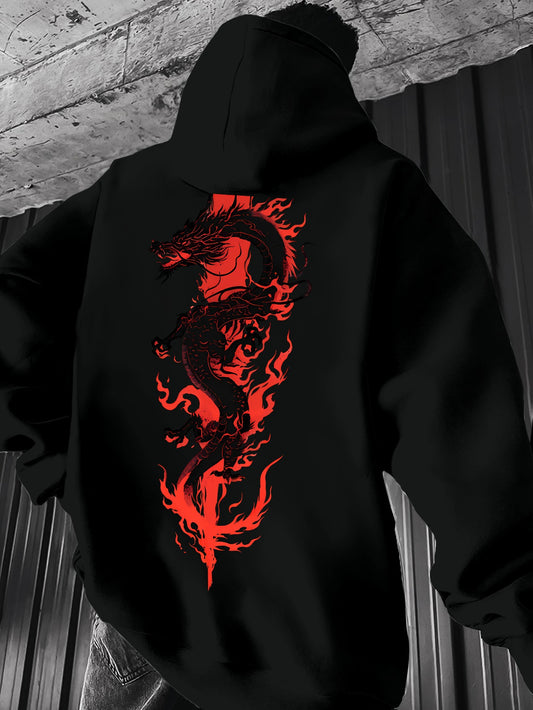 Modern Geometric Print Hoodie - Men's Casual Hooded Sweatshirt Pullover, Signature Regular Fit, Stylish Gift