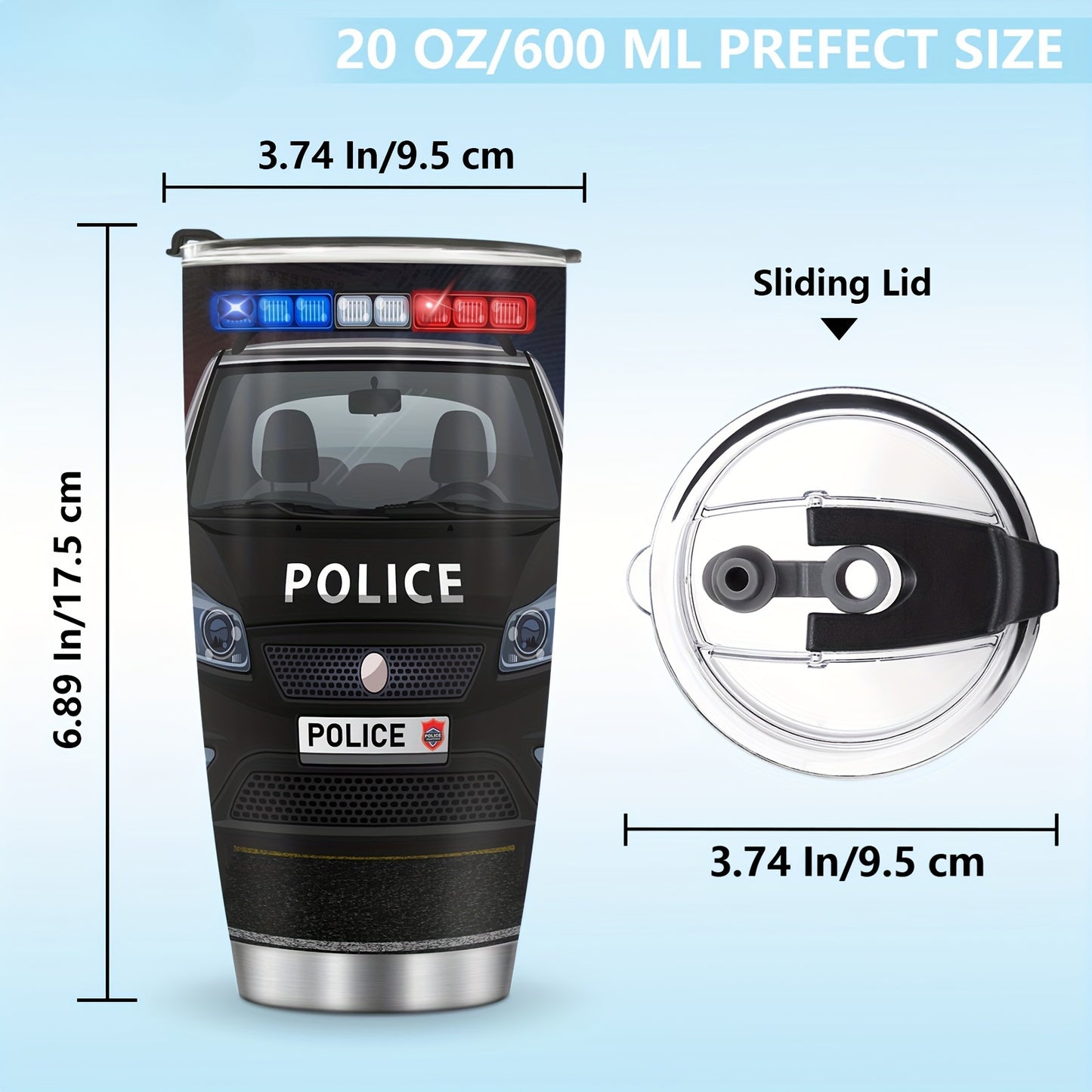20oz Stainless Steel Tumbler - Insulated Travel Mug with Lid & Handle, Versatile Car Cup for Office, Commute, Gift for Graduation, Retirement, Christmas