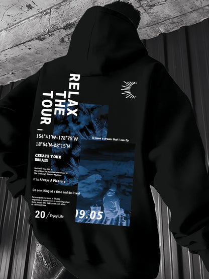 Men's Casual Hoodie with Kangaroo Pocket - Stylish Trend Pullover | Drawstring Hooded Sweatshirt